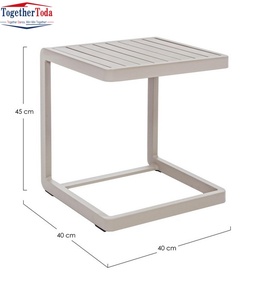 Ngoài trời hiện đại khung nhôm không thấm nước chống nắng bãi biển những buổi dã ngoại cắm trại vườn ghế Patio cà phê bàn ghế Bộ - Product Image 5