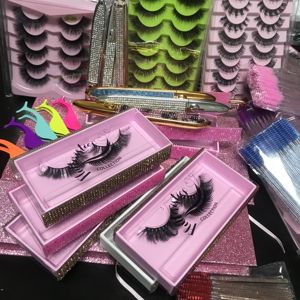 Mejores ventas <span class=keywords><strong>3D</strong></span> 5D 8D grueso visón natural tira completa pestañas vendedor al por mayor para pestañas falsas Cils - Product Image 4