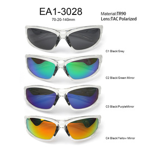 TFB 2024 Lunettes <span class=keywords><strong>de</strong></span> soleil unisexes Lentille miroir noire Vente en gros pour hommes femmes Coupe-vent pour pêche Cyclisme Sports <span class=keywords><strong>de</strong></span> plein air Cyclisme Shades - Product Image 6