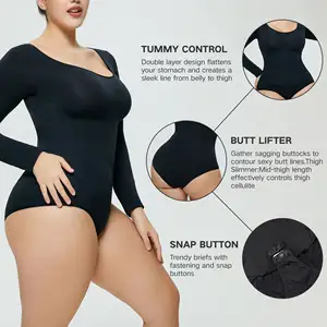 Intiflower BL3279 บอดี้สูทColombianasไม่มีรอยต่อShapewear Controlเสื้อท้องBreathable Tops Slimสําหรับผู้หญิง