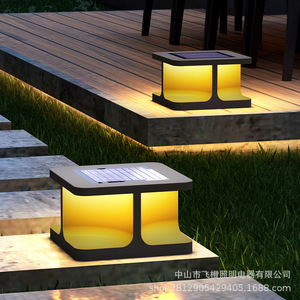 Lampe solaire à pilier 5-7W en acier inoxydable, étanche, pour cour, portail, villa, clôture - Product Image 3