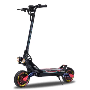 Yoloca Mẫu Có Sẵn Cá Nhân G10 4000W Off Road Động Cơ Kép 48V 21ah Scooter Điện 10 Inch Điện Hàng Hóa Xe Tay Ga