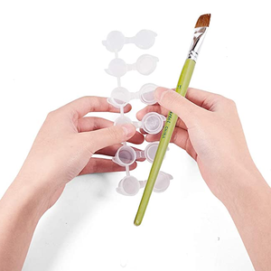 BECOL Venta al por mayor: Paleta de plástico transparente de 6*5ml con tazas vacías <span class=keywords><strong>para</strong></span> pintura, acuarela, pigmentos y dibujo, <span class=keywords><strong>para</strong></span> arte. - Product Image 3