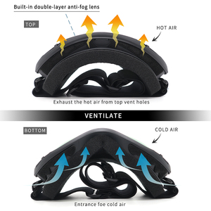 Occhiali da Sci OTG Sovrapponibili agli Occhiali da Vista, Antiappannamento, per Uomini, Donne e Ragazzi, Protezione UV, Logo Personalizzabile - Product Image 4