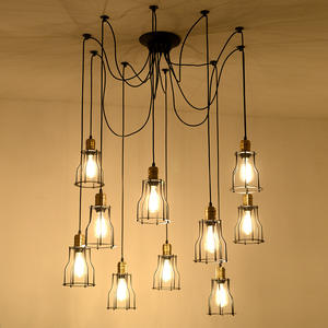 Lustre style loft industriel rétro américain, pour bars, cafés, restaurants, magasins de vêtements, motif 'Celestial Maiden Scattering' - Product Image 2