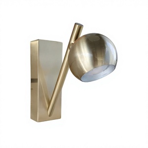 Modern Brass <b>Wall</b> Lamp E27 LED Dome Shade 2700K Warm White <b>Light</b> for Living Room - Product Image 1