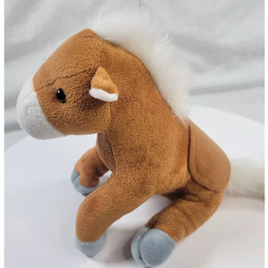 7321แผงคอสีขาวขนนุ่มรูปม้าสีน้ำตาลขนาดเล็กพร้อมหางสั้นผ้ากำมะหยี่ของเล่นสัตว์ของขวัญสำหรับเด็กเล่นตุ๊กตา<span class=keywords><strong>ม้า</strong></span>ตัวเล็ก - Product Image 3