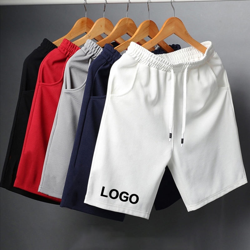 Custom Logo Letter Printing Outdoor Elastic Tether Summer Polyester Cotton Shorts For Men Casual Men's Shorts