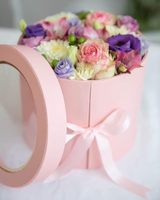 Boîte cadeau ronde à double couche JOYWOOD pour la Saint-Valentin, emballage de fleurs, boîtes en papier de qualité supérieure