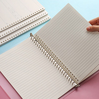 Lot de 60 feuilles de papier de remplissage pour cahier à spirale 30 trous A5, idéal pour les étudiants