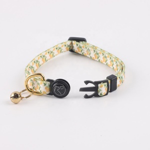 Kalung Kucing Nylon Desain Khusus Premium yang Dapat Disesuaikan dengan Lonceng Pengaman Reflektif, Pola Kartun Mewah Elegan, Modis dan Bergaya - Product Image 2