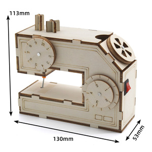 Kit de bricolaje de máquina de coser de madera para niños, juguete educativo de ciencia y aprendizaje STEAM, de 7 a 9 años, juguete educativo de montaje manual - Product Image 4