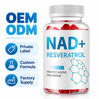 Complément alimentaire en bonbons gélifiés OEM ODM NAD Plus Resvératrol pour améliorer l'immunité, 120 g, marque privée, vieillissement sain, bien-être quotidien