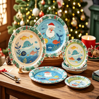 Assiettes en papier jetables personnalisables avec logo, barquettes en papier de qualité alimentaire pour plats à emporter