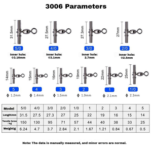 Émerillons <span class=keywords><strong>de</strong></span> <span class=keywords><strong>pêche</strong></span> à <span class=keywords><strong>la</strong></span> ligne croisée en acier inoxydable et laiton <span class=keywords><strong>de</strong></span> haute qualité, 30 mm, à trois voies, pivotants, pour eau salée, garantie 3 ans - Product Image 5