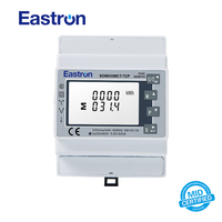 Compteur d'énergie triphasé Eastron SDM630MCT-TCP avec CT, Ethernet Modbus TCP, écran LCD, rail DIN pour la surveillance industrielle photovoltaïque