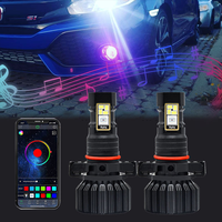 Ampoule LED de voiture 60W RGB pour phares antibrouillard H8 H11 H9 9005 HB3 9006 HB4 H10 5202 5201 PS19W PS24W 9140 9045 9040 12V