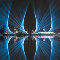 Solution de projection immersive à grande échelle pour spectacles lumineux extérieurs, lumières laser RGB, étanches IP65, pour usage commercial