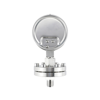 SY YM 60-250mm Barometer Vibration Thread Glycerin Filled Vacuum Diaphragm Pressure Gauge Flange Connection Stainless Steel for