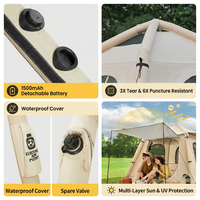 Tenda Lipat Otomatis Satu Lapis Anti Air Warna Emas Hexagonal Tebal untuk Empat Musim, Pemasangan Cepat untuk Berkemah