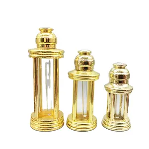 Groothandel Luxe Lege 3Ml 6Ml 12Ml Metaal Glas Parfum Attar Fles Oud Olie Fles Dubai