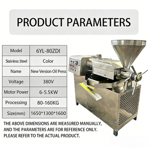 Avocado Oil Pressers Rice Bran Oil Pressers Automatic Hydraulic Oil <b>Press</b> 304 Stainless Steel Oil Pressers - Product Image 2