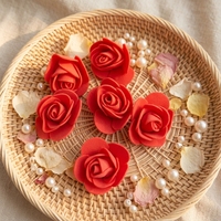 Têtes de roses artificielles en mousse PE faites à la main de 3,5 cm, référence Jy-0057, fleurs en matière première pour la décoration DIY d'ours en mousse, licorne et couronnes