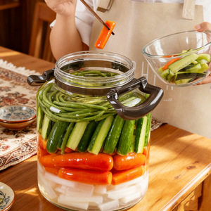 Pickling Jar Food Grade Plastic 5L Above Airtight With Handle For Vegetables And Chili Sauce Storage - Product Image 4