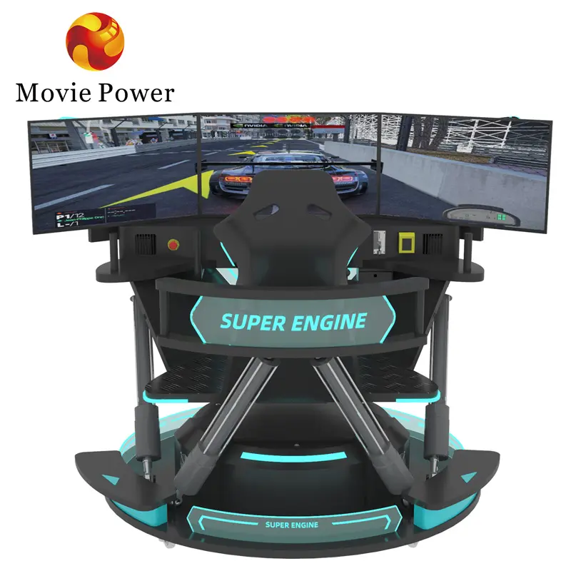 CE Certificate 3 Screens F1 Racing Car Motion Platform Driving 6 Dof Racing for Arcade Game Car Simulator Machines