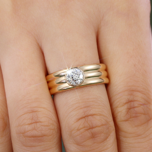 Anillo de Boda para Hombre de Oro Amarillo de 18k, Certificado IGI, Anillo de Diamantes CVD Personalizado, Diseño Original e Innovador de PROVENC, Anillo de <span class=keywords><strong>Pareja</strong></span> Universal - Product Image 3