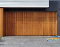 Puerta de garaje corrediza de aleación de aluminio con control remoto seccional moderno LONG TAI con rejilla en fábrica de China