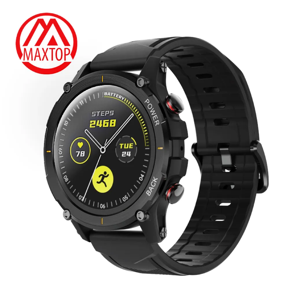 Maxtop China Manufacturer ODM Latest Mens Waterproof Smartwatch Blood Pressure Monitor Outdoor Sport Fitness Smart Watches