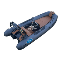 HEDIA 16ft CE RIB 480 Botte de coque en aluminium PVC/Hypalon Bateau gonflable à vendre