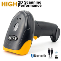 Escáner de Códigos QR Inalámbrico 2D Portátil KEFAR, Escáner de Códigos de Barras de Escaneo Automático de Mano para Inventario, Tableta, iPhone, iPad, Android, IOS, PC