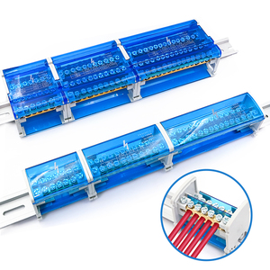 WDH 411 4 cấp duy nhất giai đoạn điện Brass busbar kỹ thuật Din Rail phân phối điện hộp nối khối thiết bị đầu cuối - Product Image 6