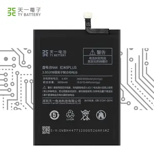 Batterie Rechargeable de téléphone portable BN44 d'origine pour Xiaomi Redmi 5 Plus 4000mAh 3.85V