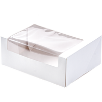 Boîte à gâteau personnalisée avec fenêtre ondulée pour pâtisseries, biscuits, tartes, cupcakes