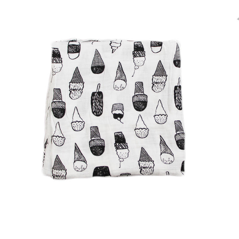 Glace noire et blanche