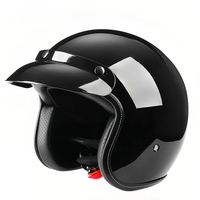 Casque demi-face rétro en ABS, certifié DOT, casque de protection pour scooter et moto adulte, conduite urbaine