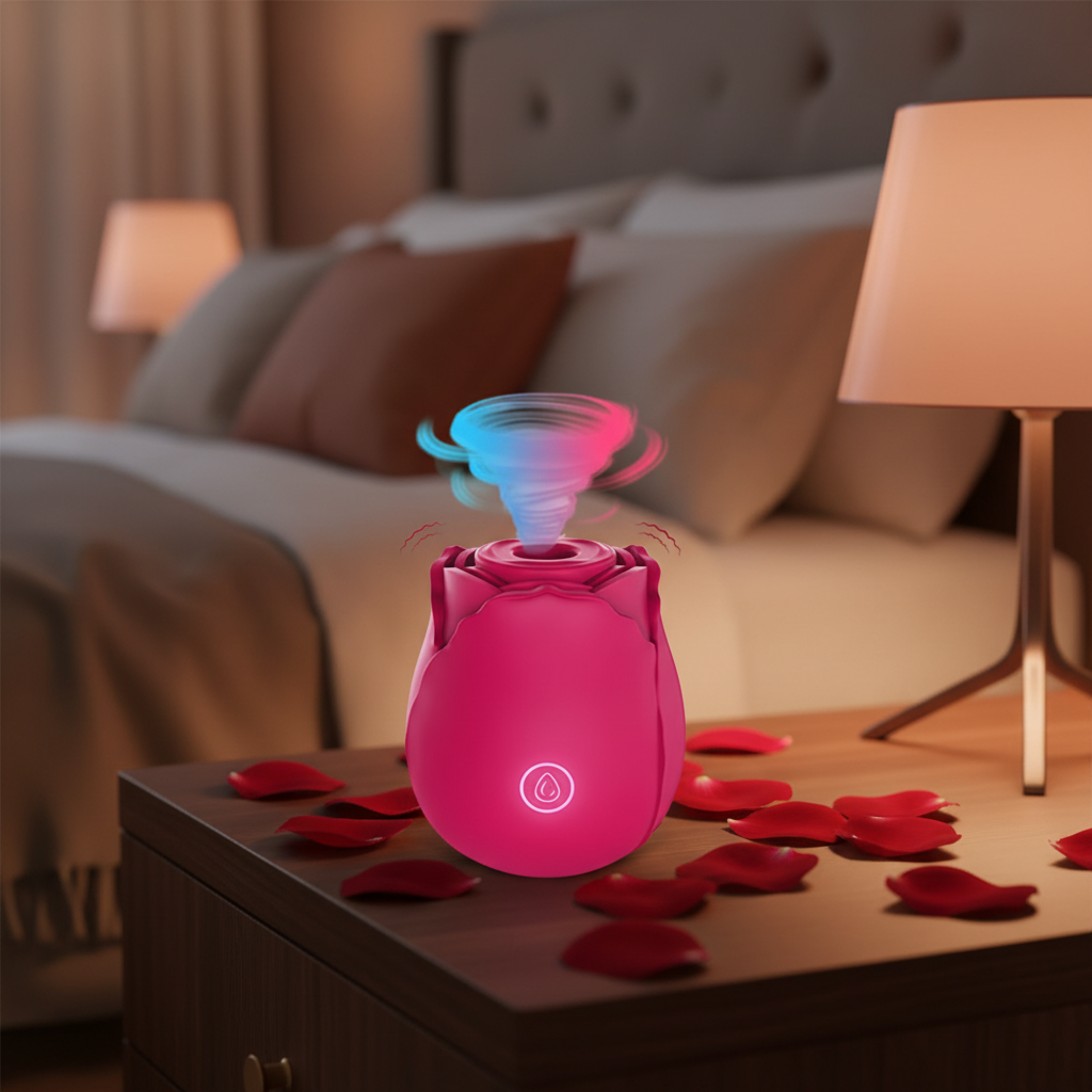 custom rose toy Wholesale Custom Adult Rose Sex Toys Pleasure Vibrator for Women Female 10  Tongue Licking Rose Vibrator Toy with 10 Vibration Sexy main image 0