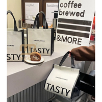 Sac isotherme personnalisé en aluminium non tissé jetable pour livraison, idéal pour café, boba, thé au lait à bulles
