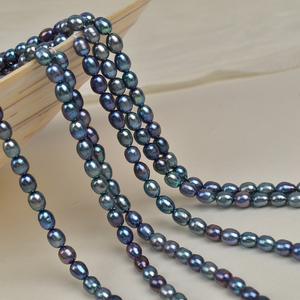 Perles d'eau douce naturelles vertes paon de 7-8 mm de la marque Wenchi, faites à la main, pour la fabrication de bijoux, forme de pomme de terre, matière à porter, origine Chine, en stock - Product Image 1