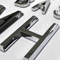 Nuevo estilo Metal cromo letras alfabeto moda DIY nombre joyería hallazgos artesanías para collar pulsera