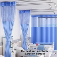 Rideau médical Aodu, écran d'intimité pour hôpital, ignifuge, plissé, en maille, avec rail de plafond, lavable, vente en gros, direct usine