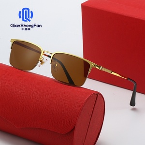 Nuevas Gafas de Sol de Media Montura <span class=keywords><strong>para</strong></span> Hombre de Negocios, Protección UV400 <span class=keywords><strong>para</strong></span> Miopía, Gafas Ópticas, Protección Solar - Product Image 2