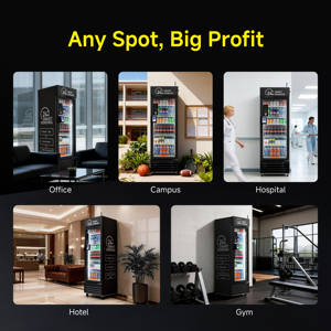 HAHA自動販売機360米国現地在庫自動販売機200～300個収容コンプレッサー冷却SDK 4G Wi-Fiデジタルレシートカスタム - Product Image 3