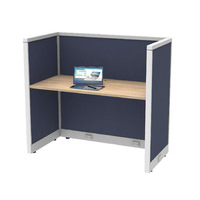 OMW Cloisons de bureau individuelles en aluminium série Raceway, en forme de L, pour poste de travail avec isolation acoustique