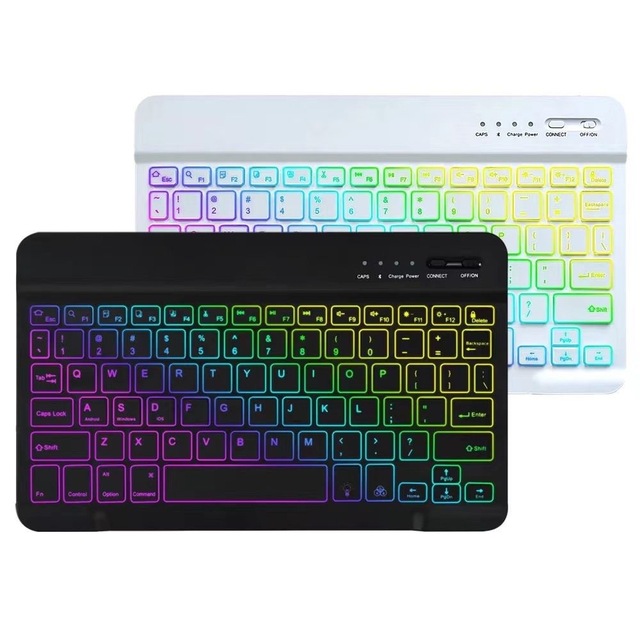 Backlit Keyboard Compatible with IPad Tablet 10 Inch Colorful RGB Lighting Magic Keyboard