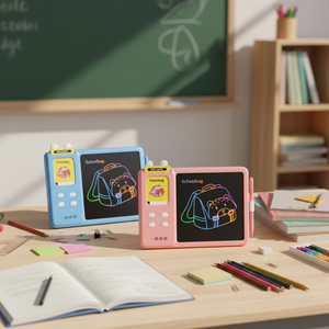 ของเล่นการศึกษาแบบพกพาสำหรับเด็ก บอร์ดวาดภาพดิจิทัล LCD แท็บเล็ตเขียนพร้อมเครื่องอ่านการ์ด วัสดุ ABS - Product Image 1