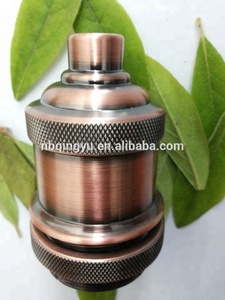 Cổ điển đồng đỏ <span class=keywords><strong>E27</strong></span>/E26 ổ cắm sứ lõi bên trong kim loại giữ đèn với vít bóng đèn vật liệu gốm các loại - Product Image 4